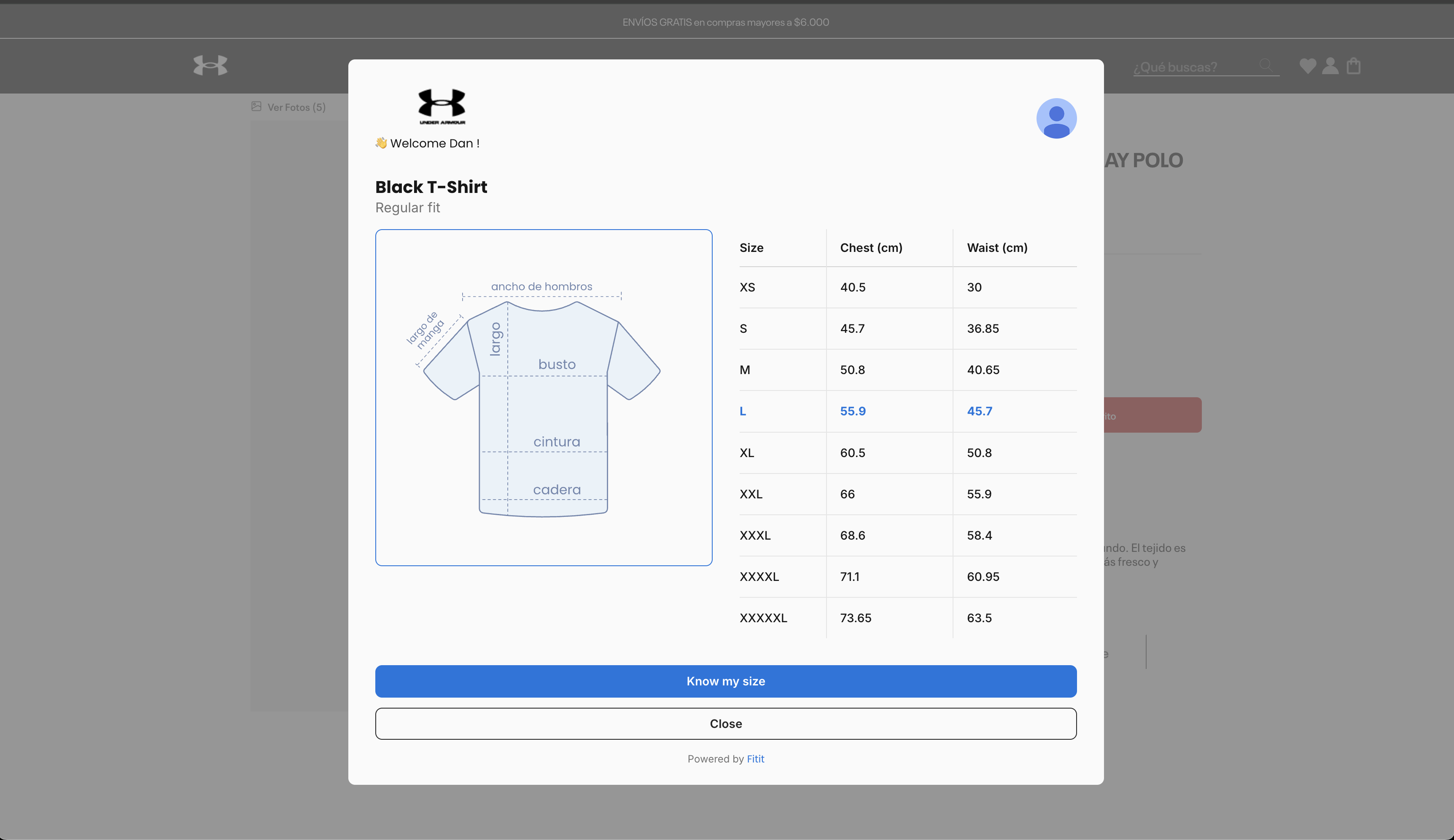 Size Chart Mockup